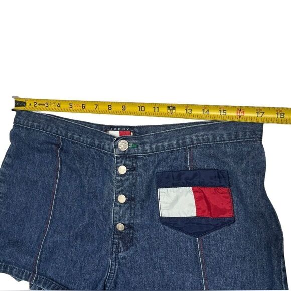 90’s Vintage Tommy Hilfiger Shorts High Rise Denim Shorts High Waisted Blue Jean - Picture 9 of 10